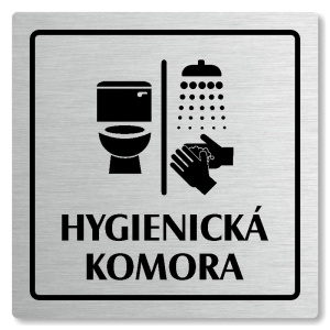 Hygienická komora, 80x80mm, stříbrná, Arizona